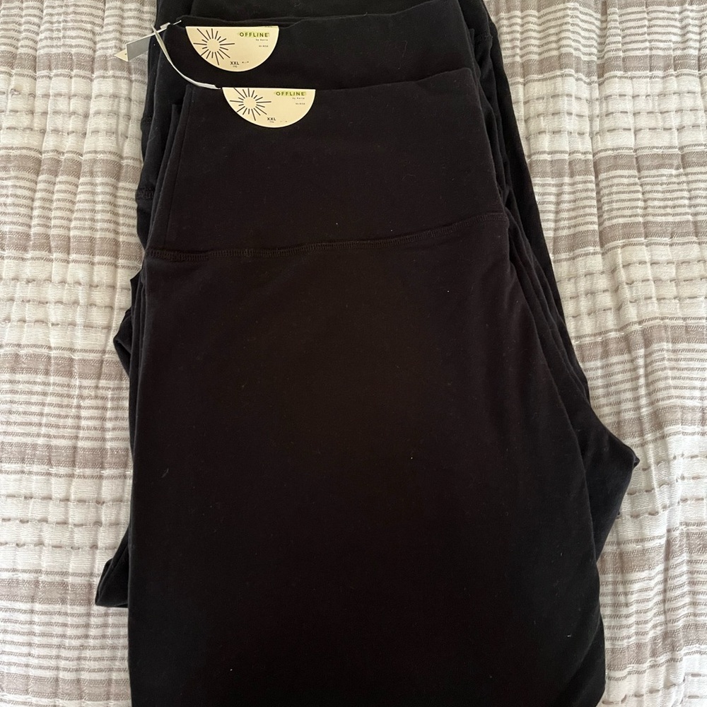 3 pairs Aerie OFFLINE Black XXL Leggings